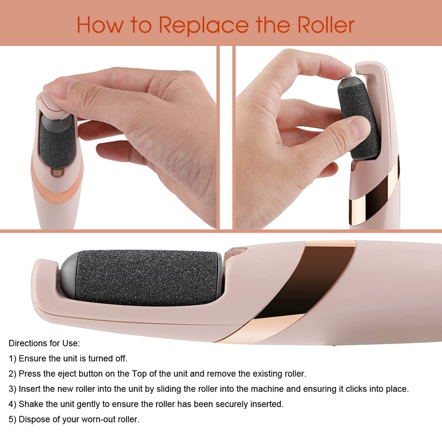 Callus Remover Rechargeable Pedicure Tool for Dead Skin |Foot Roller Callus Remover Hard and Dead Skin Remover |Feet Care Callus Remover | Pedicure for Hard Cracked Skin, Foot Scrubber Roller Callus Remover Rechargeable Pedicure Tool for Dead Skin |Foot Roller Callus Remover Hard and Dead Skin Remover |Feet Care Callus Remover | Pedicure for Hard Cracked Skin, Foot Scrubber Roller